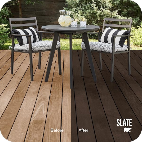 1 gal. #ST-102 Slate Semi-Transparent Waterproofing Exterior Wood Stain