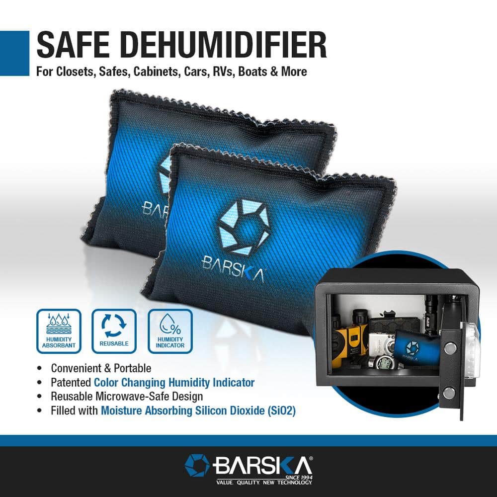 Compact Blue Silica Gel Reusable Dehumidifier with Humidity Indicator