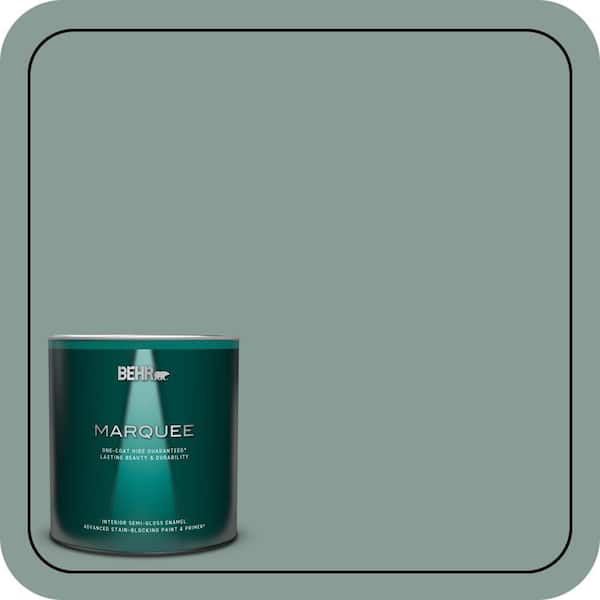 BEHR MARQUEE 1 qt. #490F-5 Cloud Burst Semi-Gloss Enamel Interior Paint & Primer