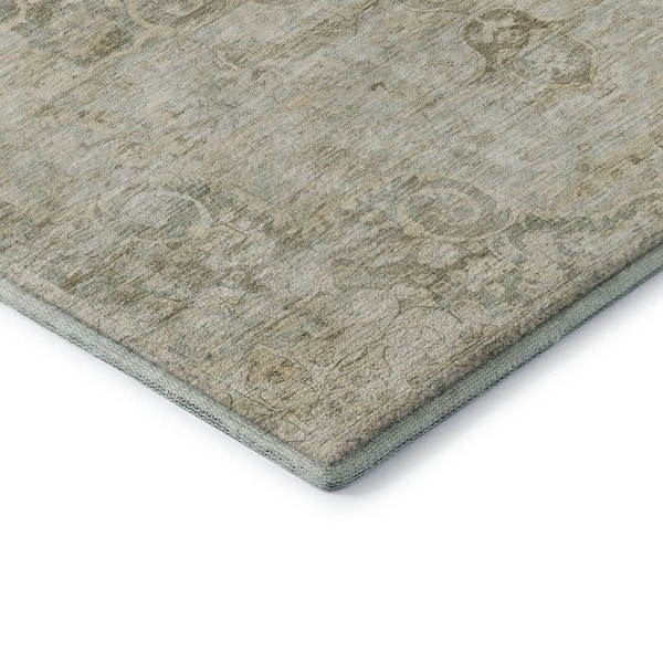 Mayfield Premium Machine Washable Abstract AMF1238 Sage 2 ft. x 3 ft. Area Rug