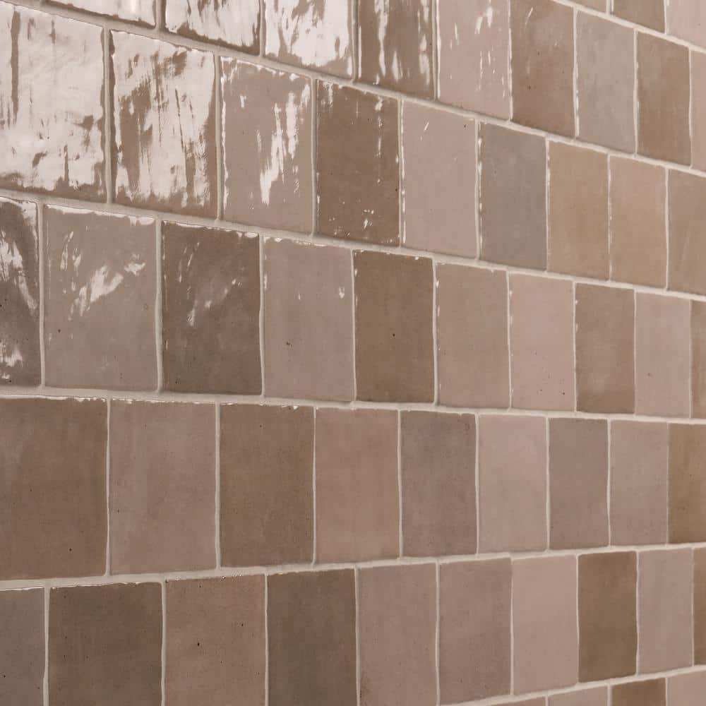 Kingston 4" x 4" Brown Glazed Ceramic Wall Tile