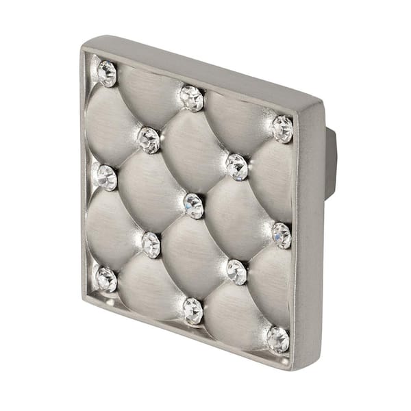 Wisdom Stone Coco 1-5/32 in. Satin Nickel with Crystal Cabinet or Drawer Knob