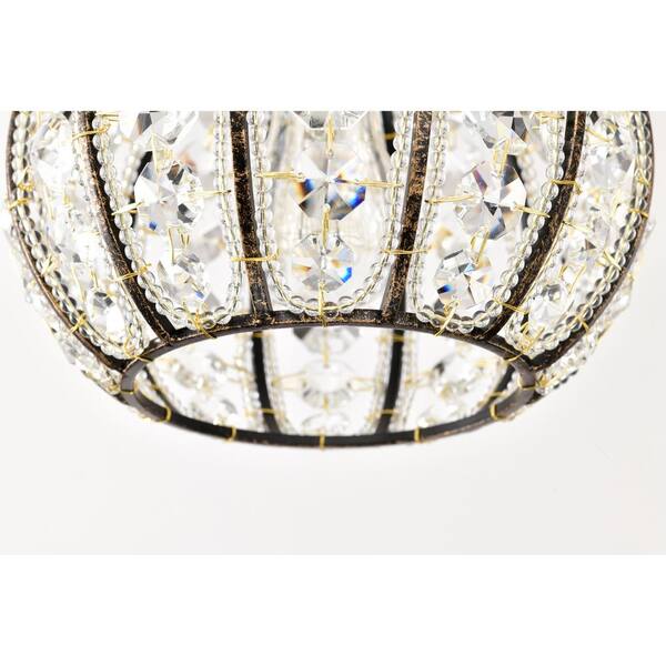 Warehouse of Tiffany Doree 7.5 in. 1-Light Indoor Antique Bronze