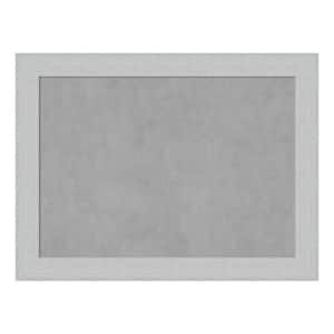 Amanti Art Natural Cork Board Framed Dove Greywash Square Bulletin Board 39  In. X 27 In. : Target