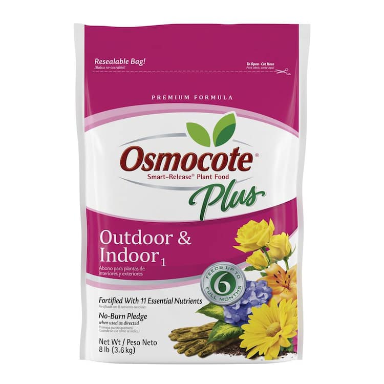 Osmocote Smart-Release Plant Food Plus Outdoor and Indoor, 8 lbs., Granular Fertilizer with 11-Essential Nutrients