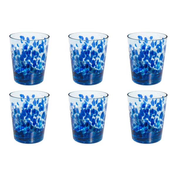Vetro 16 oz. Dishwasher Safe Blue Acrylic Drinking Glass