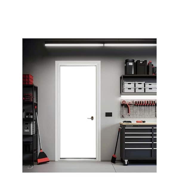 32 in. x 80 in. Primed Flush HB LHIS Composite 20 Min Fire-Rated House Garage Single Prehung Interior Door w/Nkl Hinge