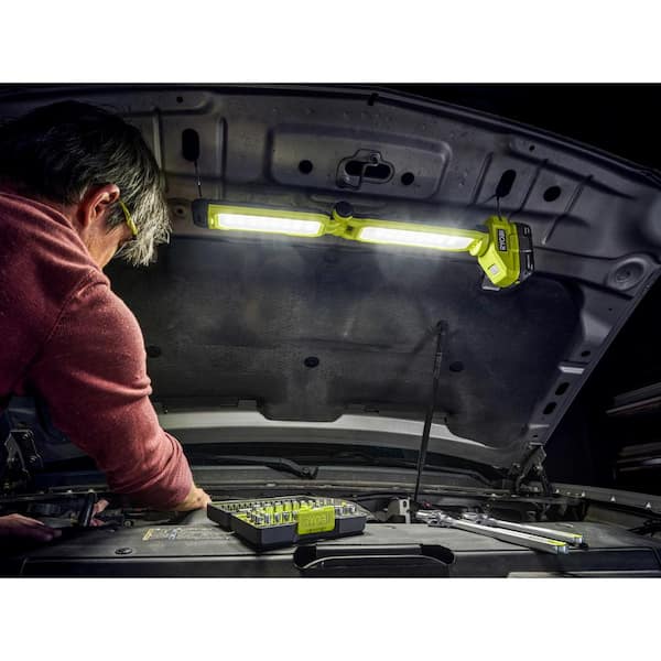 RYOBI - ONE+ 18V Cordless LED Workbench Light Kit with 4.0 Ah Battery, 2.0 Ah Battery, and Charger