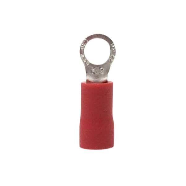 50 22-18 Red Vinyl  #10 Ring Terminal Electrical Connector Made in USA