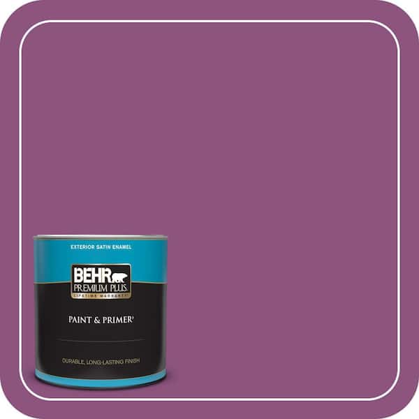 BEHR PREMIUM PLUS 1 qt. Home Decorators Collection #HDC-MD-07 Dynamic Magenta Satin Enamel Exterior Paint & Primer
