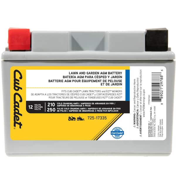 Cub Cadet Replacement 12-Volt 11 Ah 210 CCA Sealed AGM Riding Lawn Mower Battery