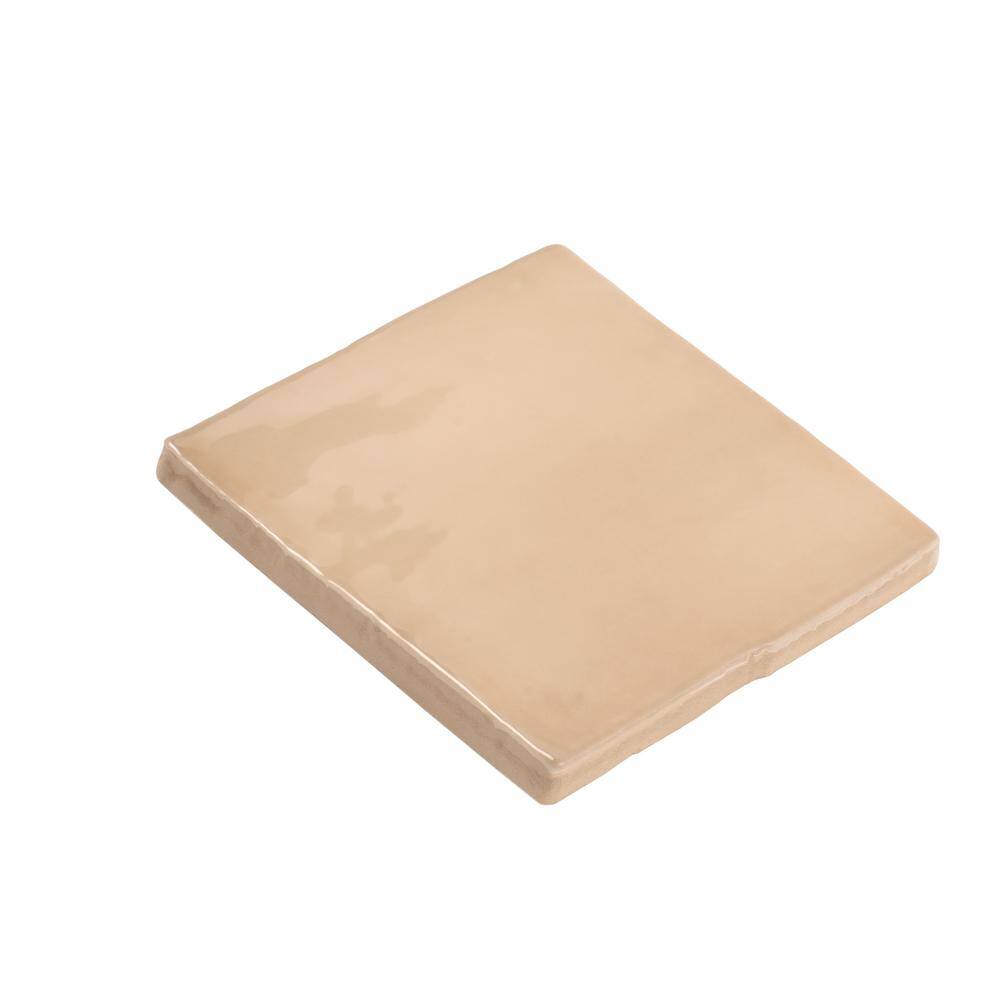 Silken Beige Glossy Ceramic Square Wall and Floor Tile