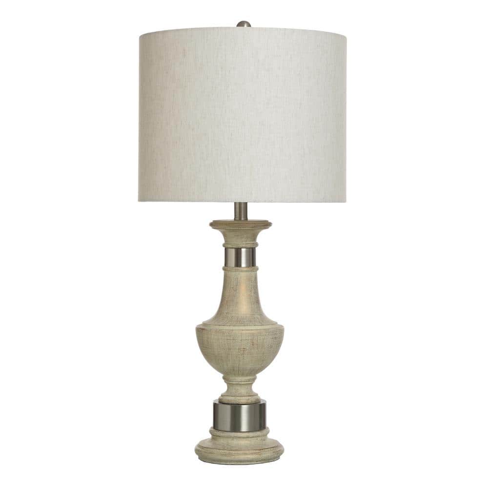 32 in. Malta Cream Transitional 1-Light Standard Floor Lamp for Living Room Linen Drum Shade price history on PriceWatchPro