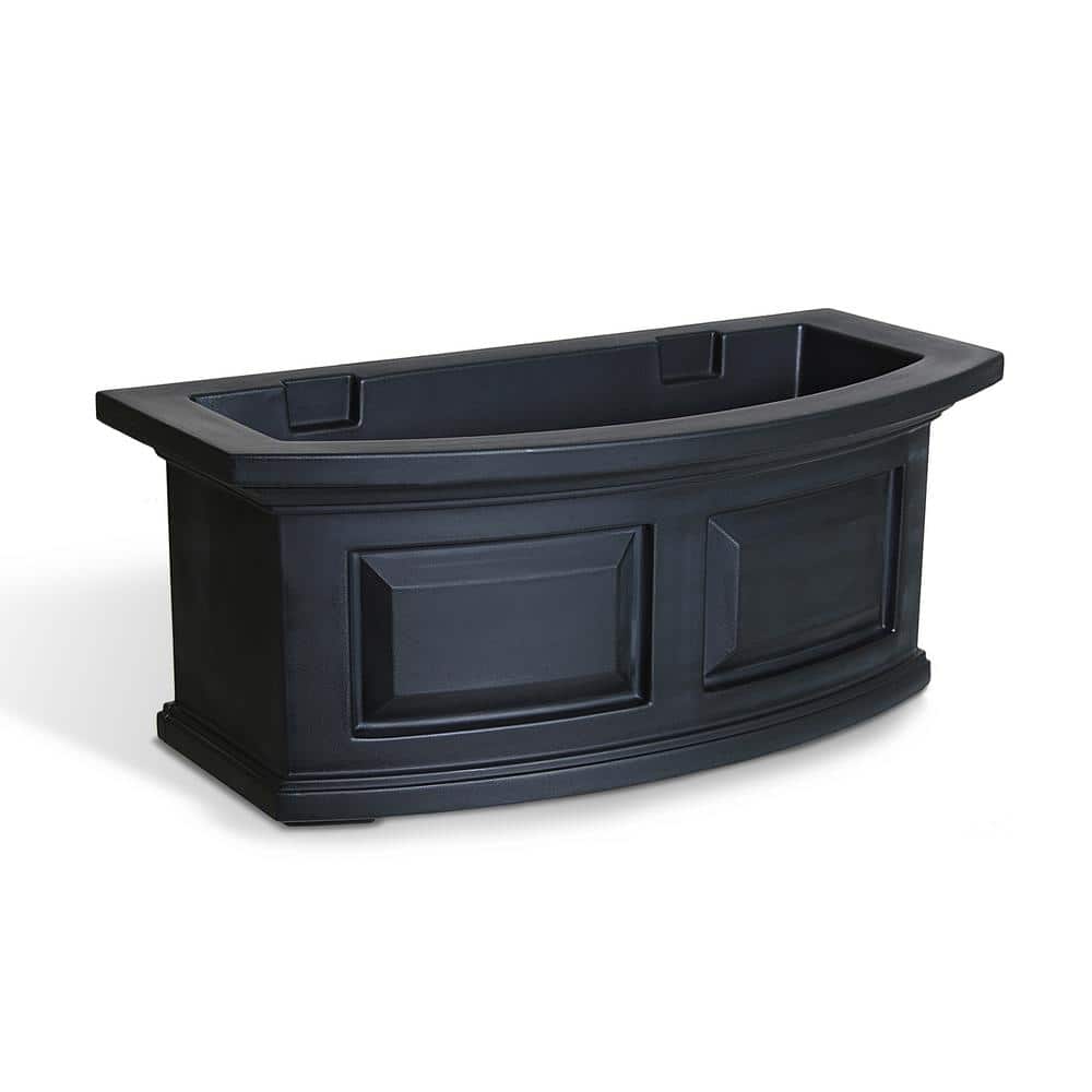 Mayne 24 in. x 11.5 in. Black Plastic Window Box4829B The Home Depot