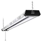 4 ft. 250-Watt Equivalent Integrated LED Linkable Pattern Diamond Plate Silver Shop Light