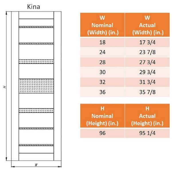 French Door Size Chart