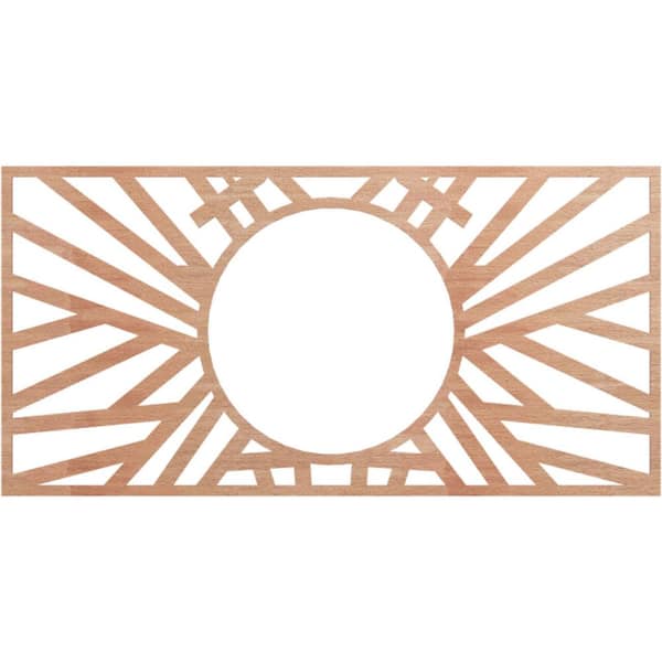 Ekena Millwork 0.375 in. x 38 in. x 19 in. Wood (Cherry) Medallion Moulding