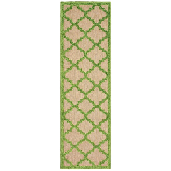 Marina Green 2 ft. x 8 ft. Outdoor Runner Rug