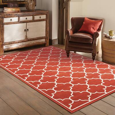 E by design RGN445RE1-23 Anchors Up Geometric Print Indoor/Outdoor Rug 2 x 3 Red E by design RGN445RE1-23 Anchors Up Geometric Print Indoor/Outdoor Rug 2 x 3 Red