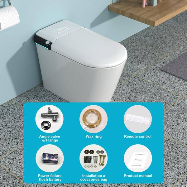 WELLFOR MT2 Elongated Heated Seat Bidet Toilet with Auto Open/Close and Foot Sensor Flush