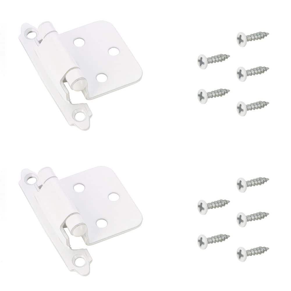 (2-Pack) White Semi-Concealed Self-Closing Variable Overlay for Face Frame Cabinet Hinge price history on PriceWatchPro