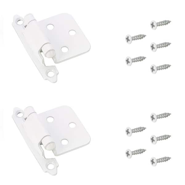 Richelieu Hardware (2-Pack) White Semi-Concealed Self-Closing Variable Overlay for Face Frame Cabinet Hinge