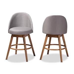 Carra 38 in. Gray Counter Stool (Set of 2)