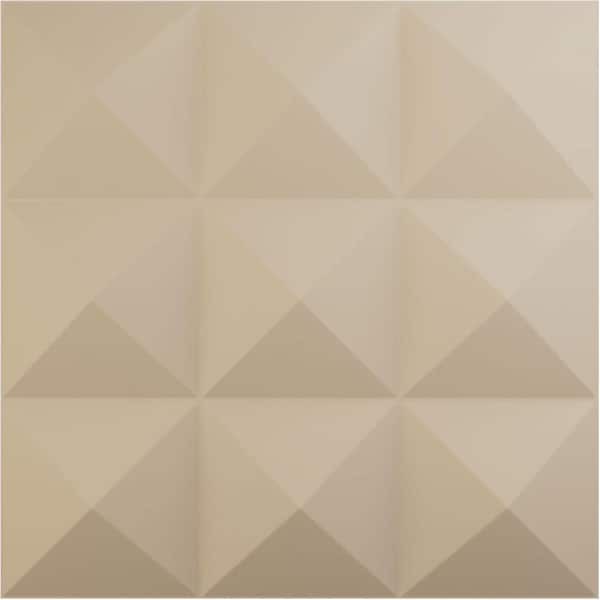 Ekena Millwork Benson Smokey Beige 4/5 in. x 1 ft. x 1 ft. Beige PVC Decorative Wall Paneling 1-Pack