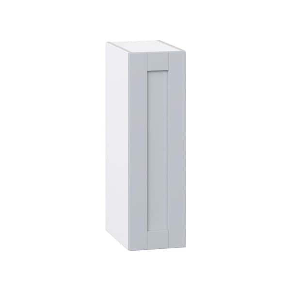 J COLLECTION Milton 9 in. W x 14 in. D x 30 in. H Assembled Shaker Wall Kitchen Cabinet in Light Gray