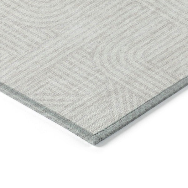 Chantille Machine Washable Indoor/Outdoor Abstract ACN917 Ivory 8 ft. x 8 ft. Area Rug