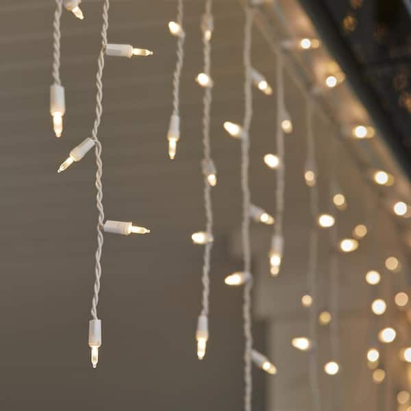 philips led indoor outdoor icicle christmas lights warm white