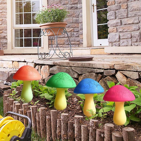USHIO　M21E001　Solarc　小型メタルハライドランプ　5個セット 9 in. Mushroom Multicolor Metal Solar Garden Torch Waterproof LED