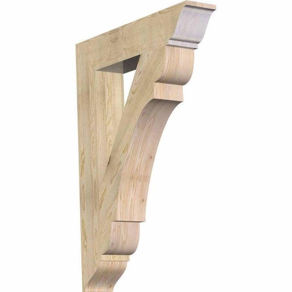 Ekena Millwork 6 in. x 44 in. x 32 in. Douglas Fir Olympic Traditional Rough Sawn Bracket