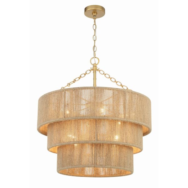 Shyla 10 Light Soft Gold Chandelier
