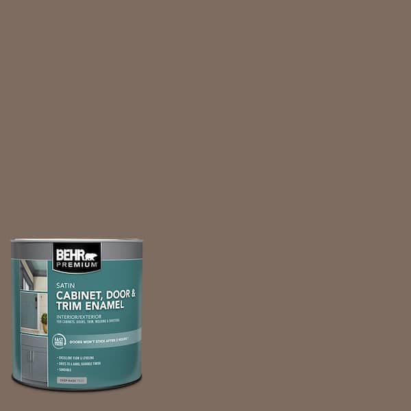 BEHR PREMIUM 1 qt. #PPU5-03 Antique Earth Satin Enamel Interior/Exterior Cabinet, Door & Trim Paint
