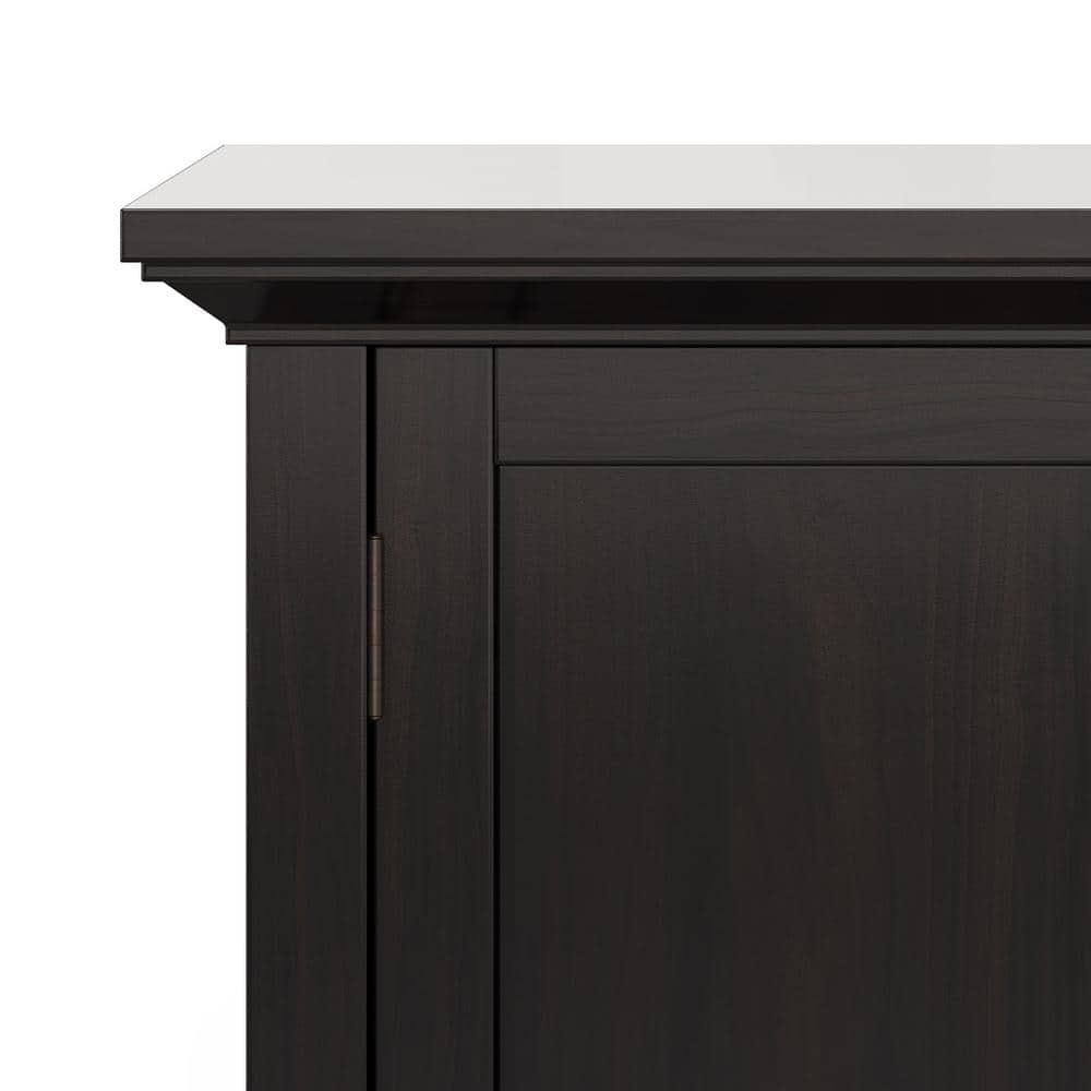 Hickory Brown Solid Wood 32" Transitional Low Storage Cabinet