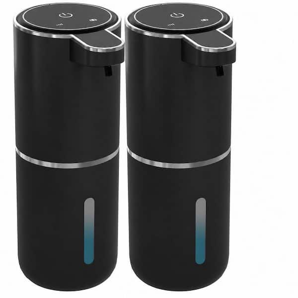 2-Pack Automatic Touchless Liquid Soap Dispenser, 12.8 oz. Wall Mounted Electric, for Bathroom and Kitchen, Black