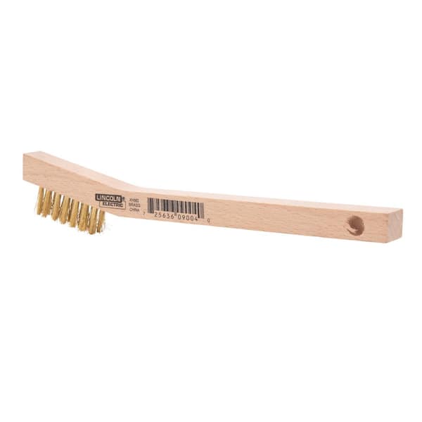 Brass Wire Scratch Brush, 13.8 in, 19 rows, Brass Bristle, Curved Wood  Handle | Bundle of 2 Each