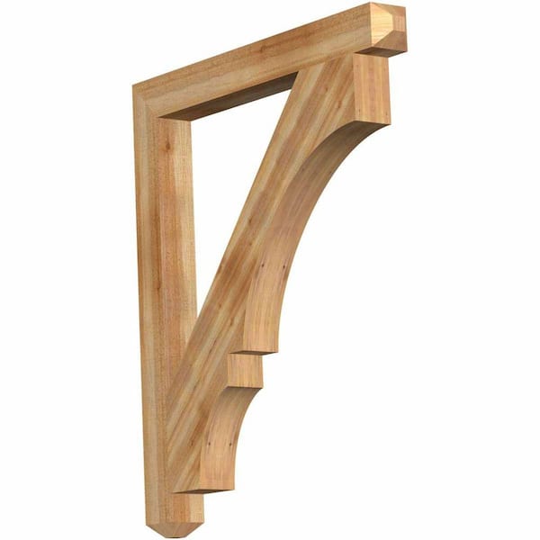 Ekena Millwork 3.5 in. x 44 in. x 38 in. Western Red Cedar Balboa Craftsman Smooth Bracket