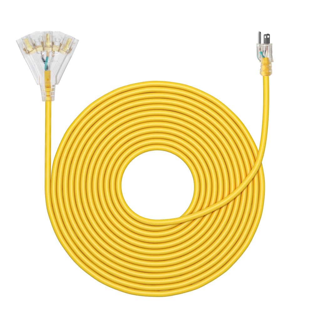 25 ft. 14/3 Heavy Duty Indoor/Outdoor Extension Cord with Lighted Triple Outlet price history on PriceWatchPro