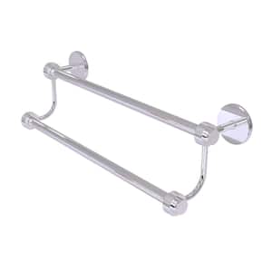 Satellite Orbit Two 30 in. Double Towel Bar with Groovy Accent in Polished Chrome