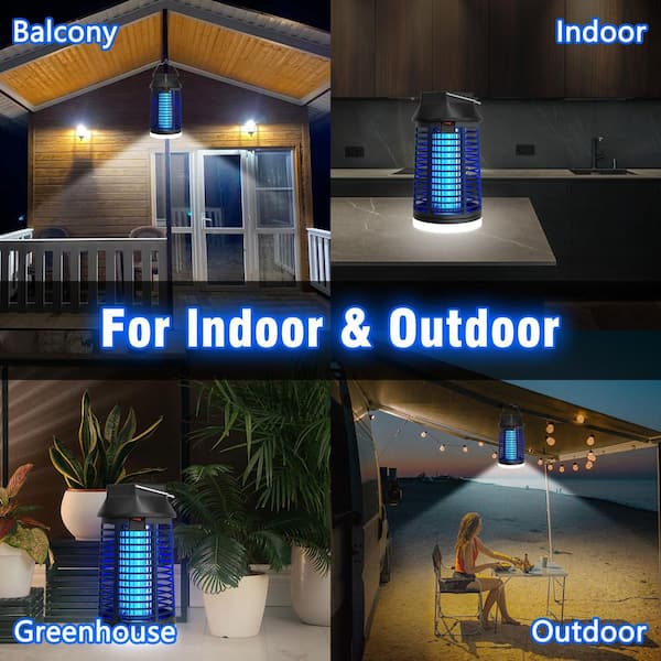 12-Watt Electric Bug Zapper with LED Light, Outdoor and Indoor Mosquito Killer Repellent