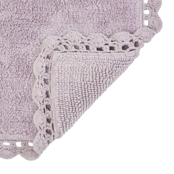 Chesapeake Crochet Cotton Anti Skid 2 Piece Bath Rug Set