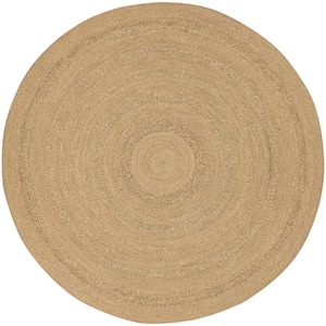 Natural Seagrass Natural 6 ft. x 6 ft. Solid Contemporary Round Area Rug