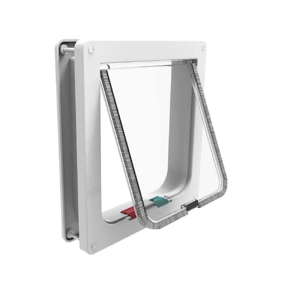 Hakuna Pets Large White Cat Flap, Pets up to 20 lbs.