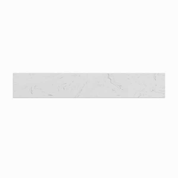 19.29 in. W Volakas Engineered Stone Vanity Sidesplash in White