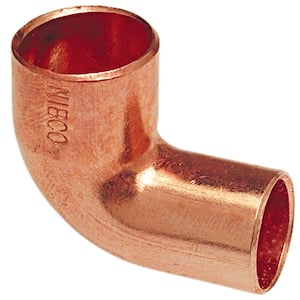 1/2 in. Copper Pressure 90-Degree Fitting x Cup Elbow (50-Pack)