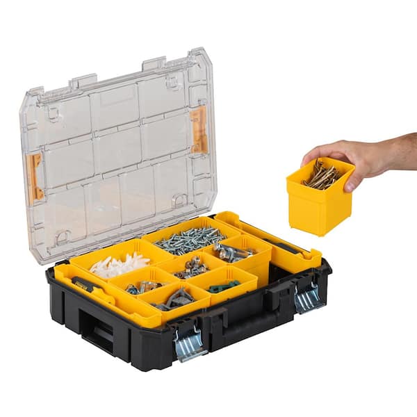 DEWALT V 7 in. Stackable 9-Compartment Small Parts & Tool Organizer-DWST17805 - The Home Depot