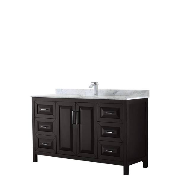 Wyndham Collection Daria 60 in. Single Bathroom Vanity in Dark Espresso ...