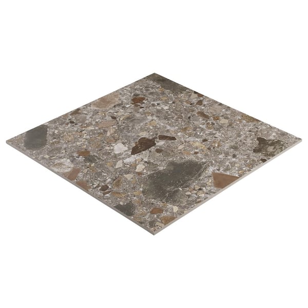 Ivy Hill Tile Luxe Terrazzo Fossil Gray 23.54 in. x 23.54 in